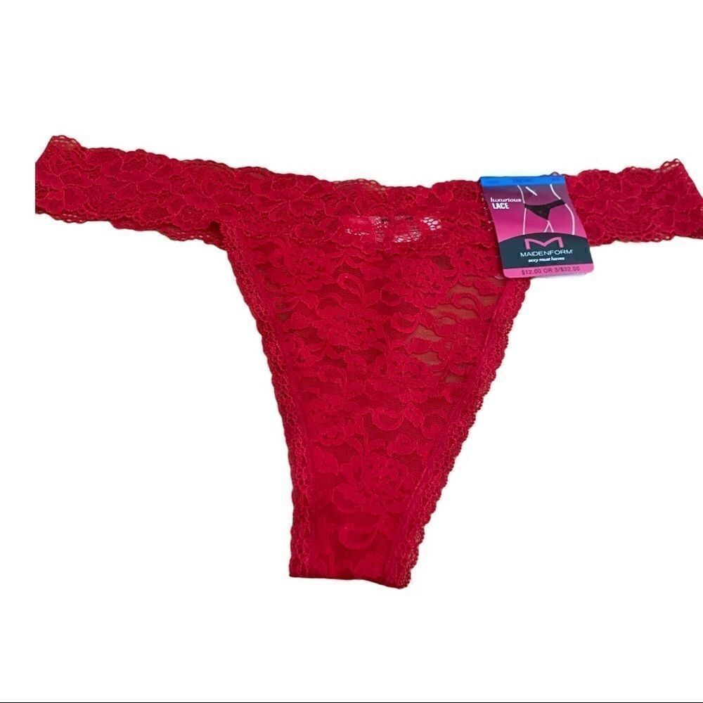 MaidenForm Red Lace Women’s Thong Panties XL NWT ❤️ Valentine Gift! ❤️